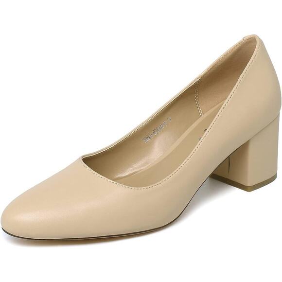 Reitoye Shoes Womens Chunky Heel Pumps Closed Toe Dress Pump Heels Nude Poshmark